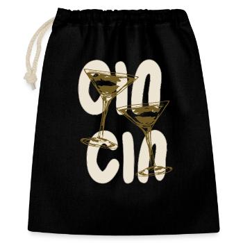 Gin Gin Martini Cocktail Funny Nightlife Graphic - Gift Bag 40 x 50 cm - black - Front