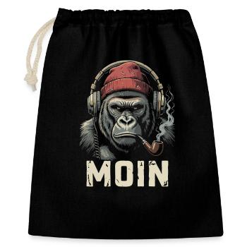 Moin Gorilla Headphones Whistle Streetwear Nordic - Gift Bag 40 x 50 cm - black - Front