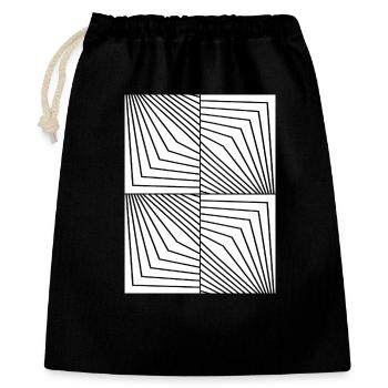 Opart Lines Constellation - Gift Bag 40 x 50 cm - black - Front
