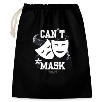 Can’t Mask Today – Social Energy Not Found - Geschenkbeutel aus Baumwolle (40 x 50 cm) - Schwarz - Vorne