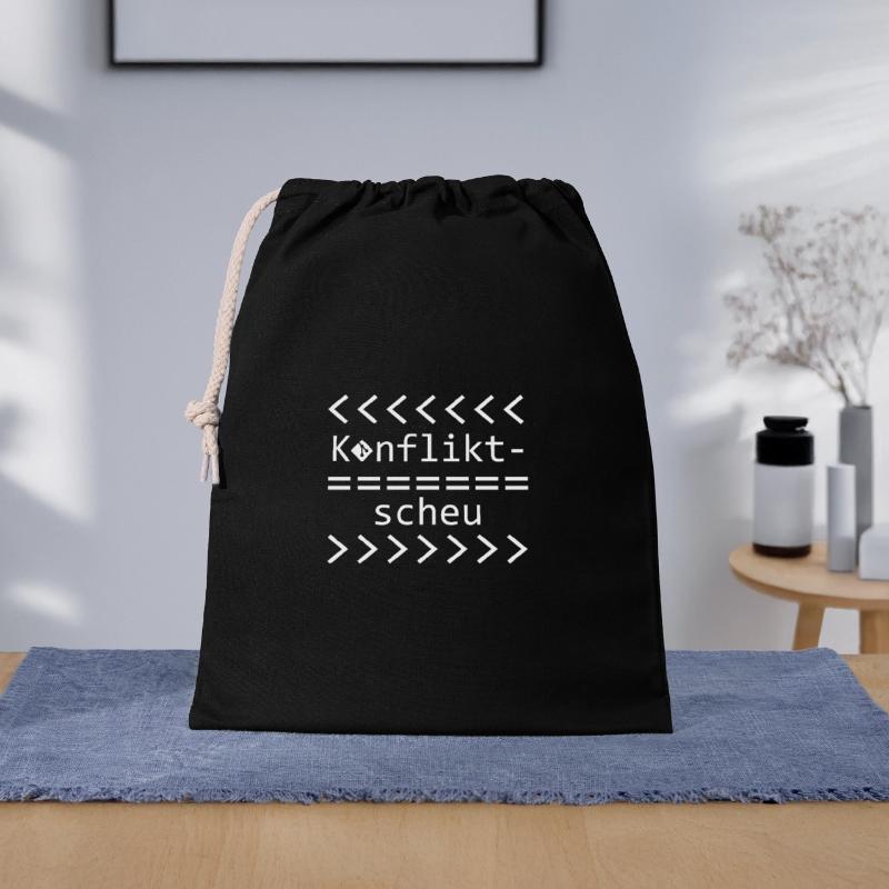Chemise Git Nerd Aversion aux conflits Sac cadeau 40 x 50 cm
