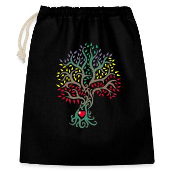 Arbre de vie au coeur de la nature - Sac cadeau 40 x 50 cm - noir - Devant