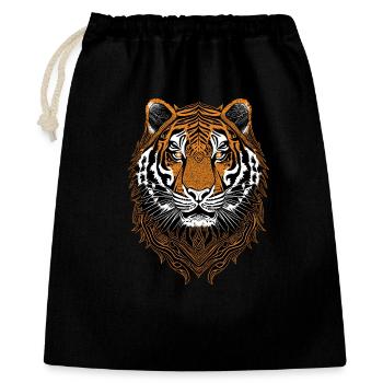 Tiger head - Gift Bag 40 x 50 cm - black - Front