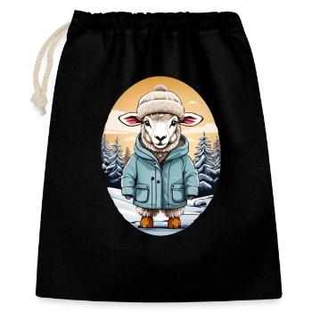 Mouton doux - Sac cadeau 40 x 50 cm - noir - Devant