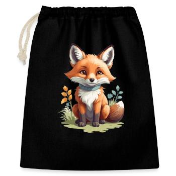 Cute little fox - Gift Bag 40 x 50 cm - black - Front