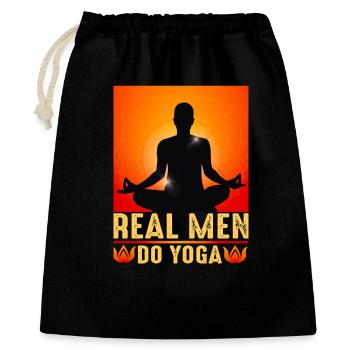 yoga, zen, zen attitude - Sac cadeau 40 x 50 cm - noir - Devant