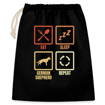Eat Sleep Shepherd Dog Repeat - Gift Bag 40 x 50 cm - black - Front