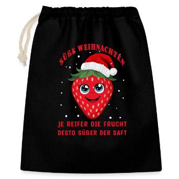 Sweet strawberry - Gift Bag 40 x 50 cm - black - Front