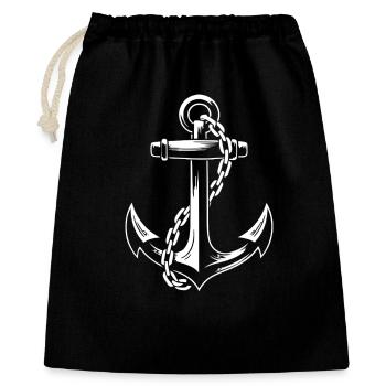 Robust Ship Anchor with Chain - Gift Bag 40 x 50 cm - black - Front