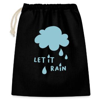 Let it Rain Cloud Cool Sayings Kids Rain Drops - Gift Bag 40 x 50 cm - black - Front