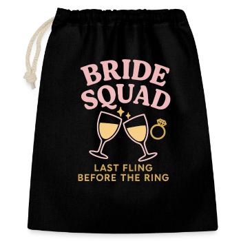 Escouade de la mariée - Sac cadeau 40 x 50 cm - noir - Devant