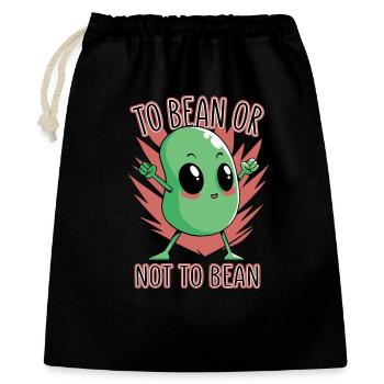Haricot ou pas haricot - Sac cadeau 40 x 50 cm - noir - Devant