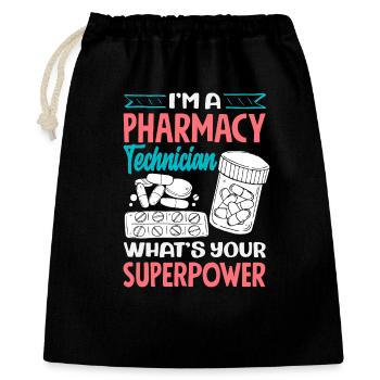 Apotheker Pharmazeutisch-technischer - Geschenkbeutel aus Baumwolle (40 x 50 cm) - Schwarz - Vorne