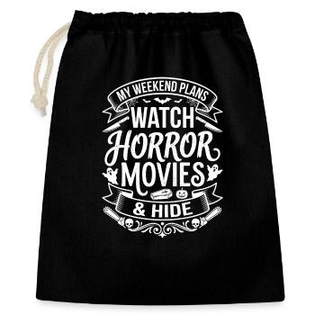 Horror Movies Watch & Hide Shirt - Gift Bag 40 x 50 cm - black - Front