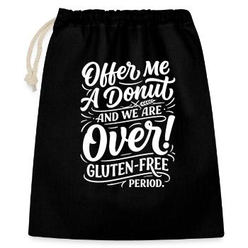 Gluten Free Donut Humor Saying - Gift Bag 40 x 50 cm - black - Front