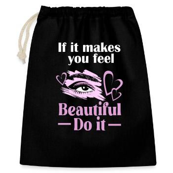 Make-up Cosmetics Beautician Microblading - Gift Bag 40 x 50 cm - black - Front