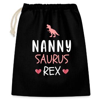 Nannysaurus Rex Cute Nanny Dinosaur - Gift Bag 40 x 50 cm - black - Front