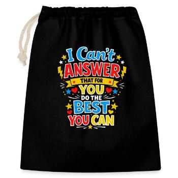 Prof Motivation École Examen Enseignante Cadeau - Sac cadeau 40 x 50 cm - noir - Devant