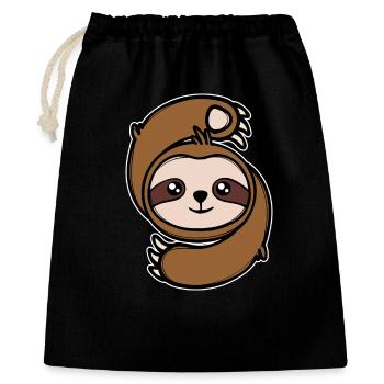 mammal sloth jungle jungle dweller zoo - Gift Bag 40 x 50 cm - black - Front