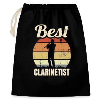 Drôle de clarinettiste - Sac cadeau 40 x 50 cm - noir - Devant