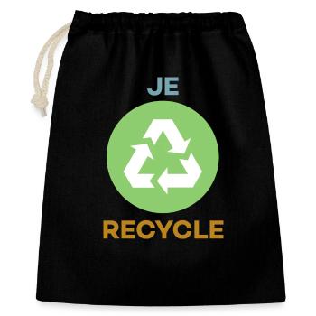 Je Recycle - Sac cadeau 40 x 50 cm - noir - Devant