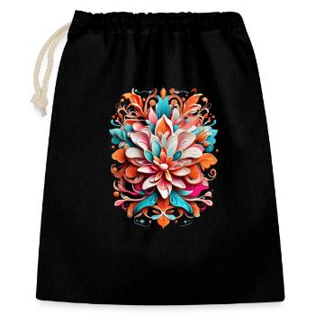 Colorful floral splendor pattern - Gift Bag 40 x 50 cm - black - Front