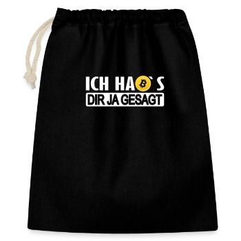 I told you so Bitcoin Crypto Cryptocurrency - Gift Bag 40 x 50 cm - black - Front