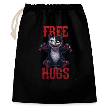 Funny Hugs For Free Horror Dark Cat Humor - Gift Bag 40 x 50 cm - black - Front