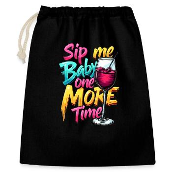 SIP ME BABY ONE MORE TIME - Gift Bag 40 x 50 cm - black - Front