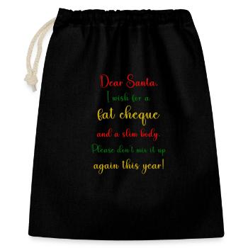 Dear Santa - Gift Bag 40 x 50 cm - black - Front