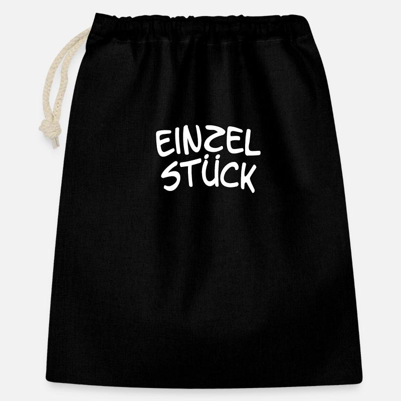 Einzelstück - Geschenkbeutel aus Baumwolle (40 x 50 cm) - Schwarz