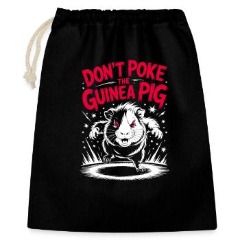 Snappy guinea pig with funny saying - Gift Bag 40 x 50 cm - black - Front