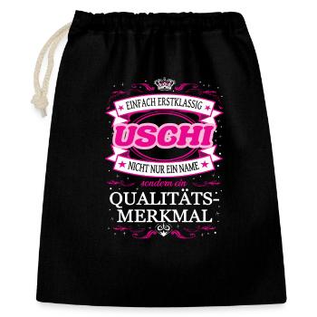 Quality feature Uschi simply first-class - Gift Bag 40 x 50 cm - black - Front