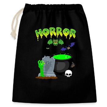 Green Witch's Cauldron Spooky Night - Gift Bag 40 x 50 cm - black - Front