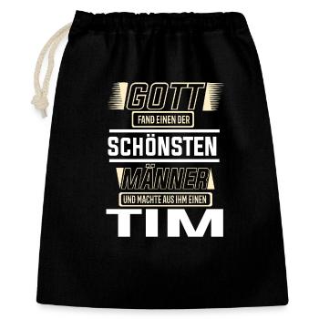 Tim the Most Beautiful Man Shaped by God Design - Gift Bag 40 x 50 cm - black - Front