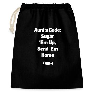 Aunt's Code Sugar Em Up - Gift Bag 40 x 50 cm - black - Front