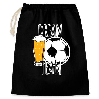 Dream Team ! Bière et football, sports et fans de bière ! - Sac cadeau 40 x 50 cm - noir - Devant
