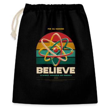 Faith in Science Retro Poster - Gift Bag 40 x 50 cm - black - Front