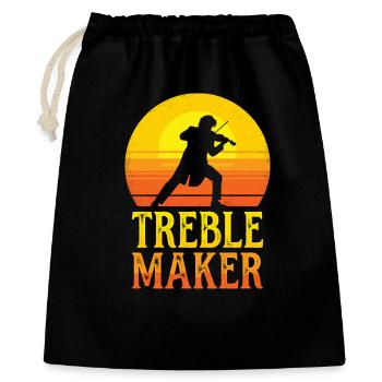 Treble Maker Pun Musician Violonist Man - Gift Bag 40 x 50 cm - black - Front