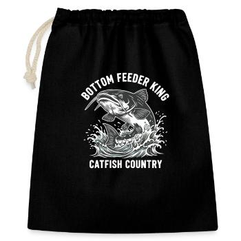 Fishing Catfish King River Bottom - Gift Bag 40 x 50 cm - black - Front