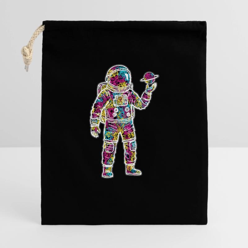 Space Astronaut Scribble Planet Scribbles Gift Bag 40 x 50 cm