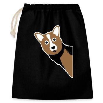 Corgi Cuckoo – Perfect for every dog owner - Gift Bag 40 x 50 cm - black - Front