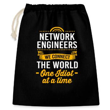Netzwerk Ingenieur Programmierer Informatiker - Geschenkbeutel aus Baumwolle (40 x 50 cm) - Schwarz - Vorne
