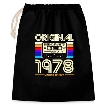 Original 1978 Cassette Retro - Sac cadeau 40 x 50 cm - noir - Devant