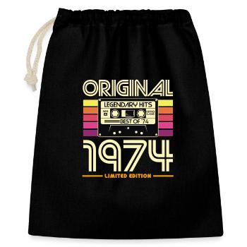 Original 1974 Retro Cassette Limited - Sac cadeau 40 x 50 cm - noir - Devant