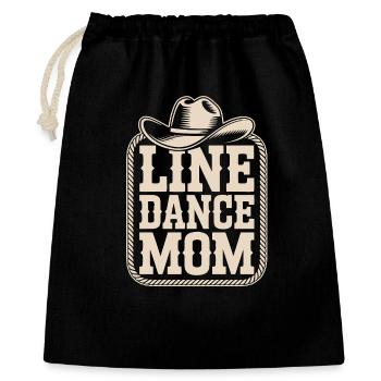 Line Dance Mom Western - Geschenkbeutel aus Baumwolle (40 x 50 cm) - Schwarz - Vorne