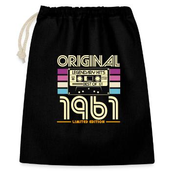 Original 1961 Cassette Rétro Edition - Sac cadeau 40 x 50 cm - noir - Devant