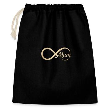 Infinity Motiv für Mütter - Geschenkbeutel aus Baumwolle (40 x 50 cm) - Schwarz - Vorne