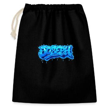 GRAFFITI-NAME JOSEPH FÜR PERFEKTES GESCHENK DRUCKBAR - Geschenkbeutel aus Baumwolle (40 x 50 cm) - Schwarz - Vorne