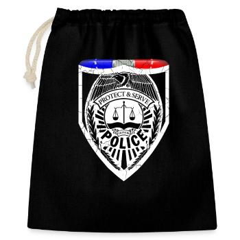 policeman - Gift Bag 40 x 50 cm - black - Front